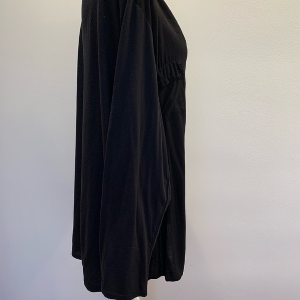 Splendid Black Pullover Collared Tunic/Blouse - image 4